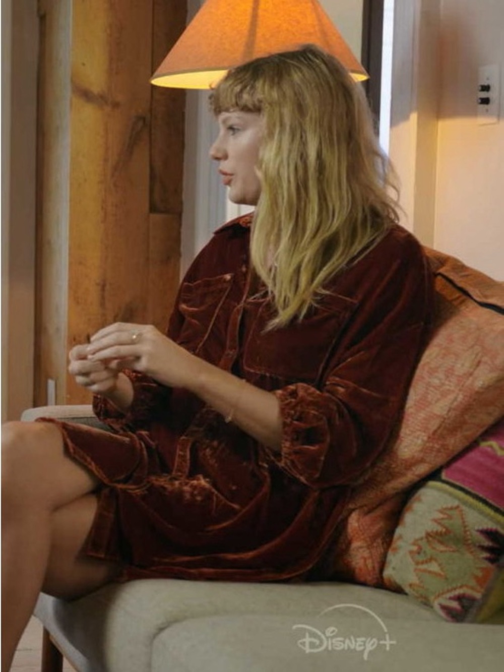 Free People Luxe Velvet Mini Dress in Deep Burgundy Folklore Taylor Swift